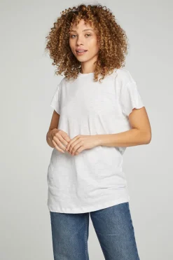 Women Chaser Brand Cap Sleeve Crew Neck Tee