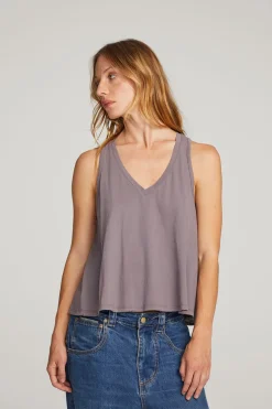 Women Chaser Brand Carmel Purple Sage Tank Top