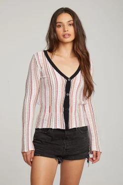 Women Chaser Brand Carmela Canyon Stripe Cardigan