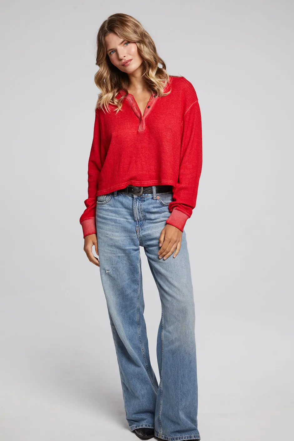 Women Chaser Brand Casey Crimson Henley