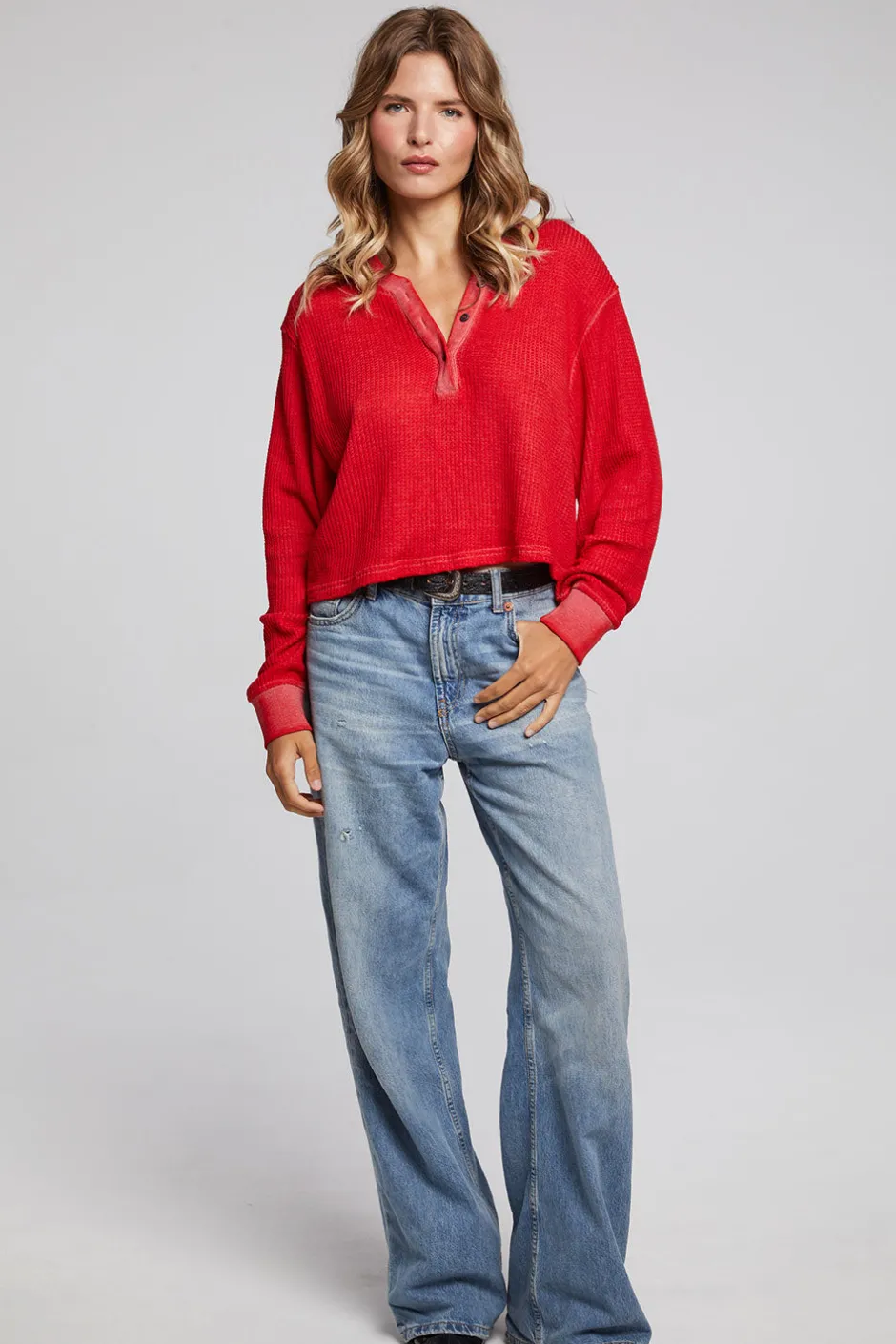 Women Chaser Brand Casey Crimson Henley