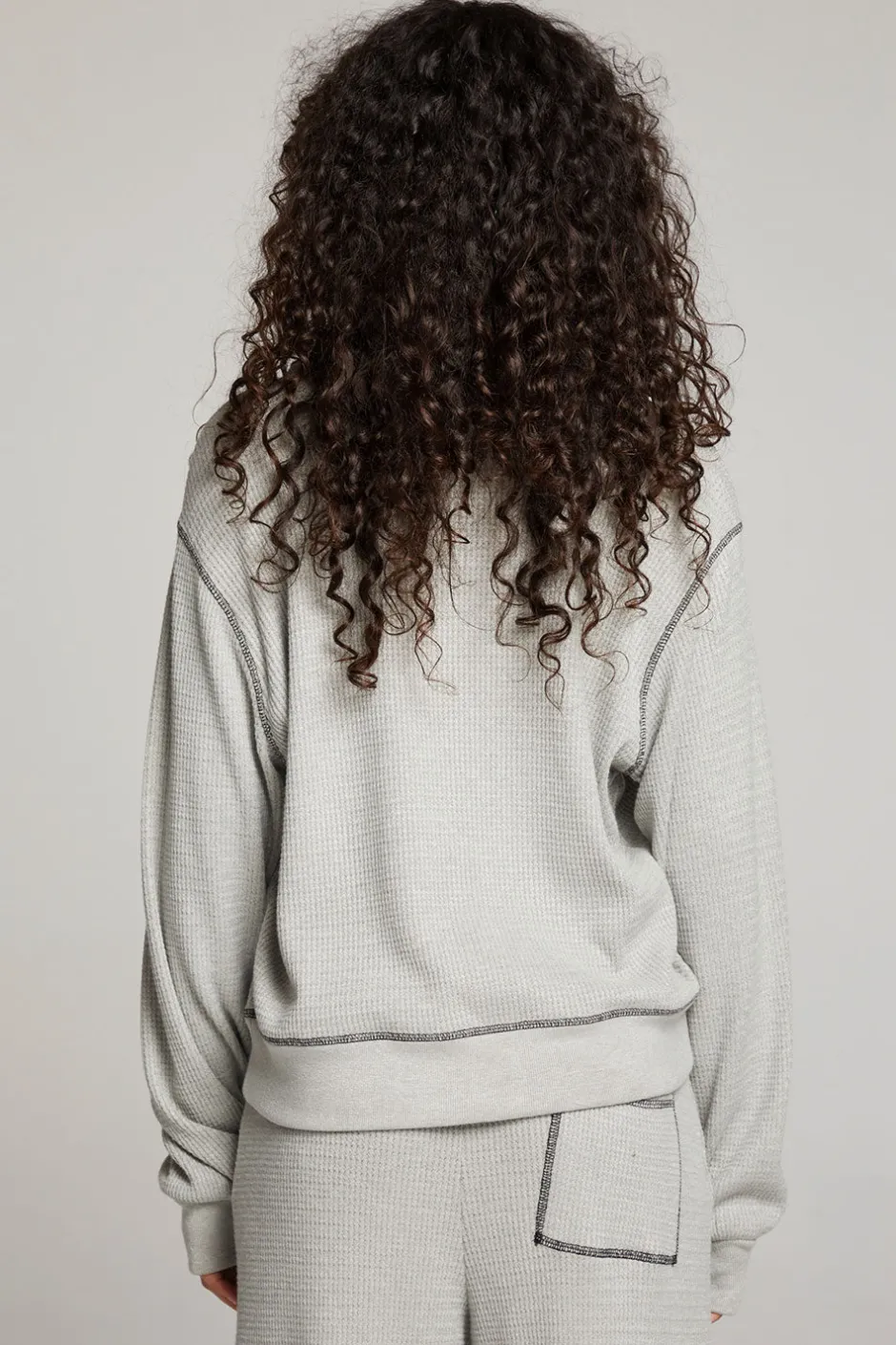 Women Chaser Brand Church Heather Grey Long Sleeve