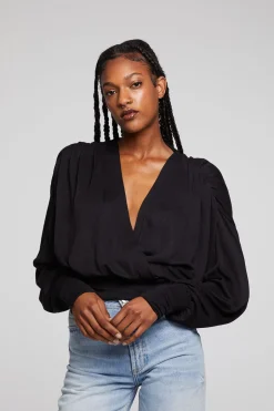 Women Chaser Brand City Licorice Blouse