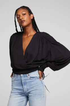 Women Chaser Brand City Licorice Blouse