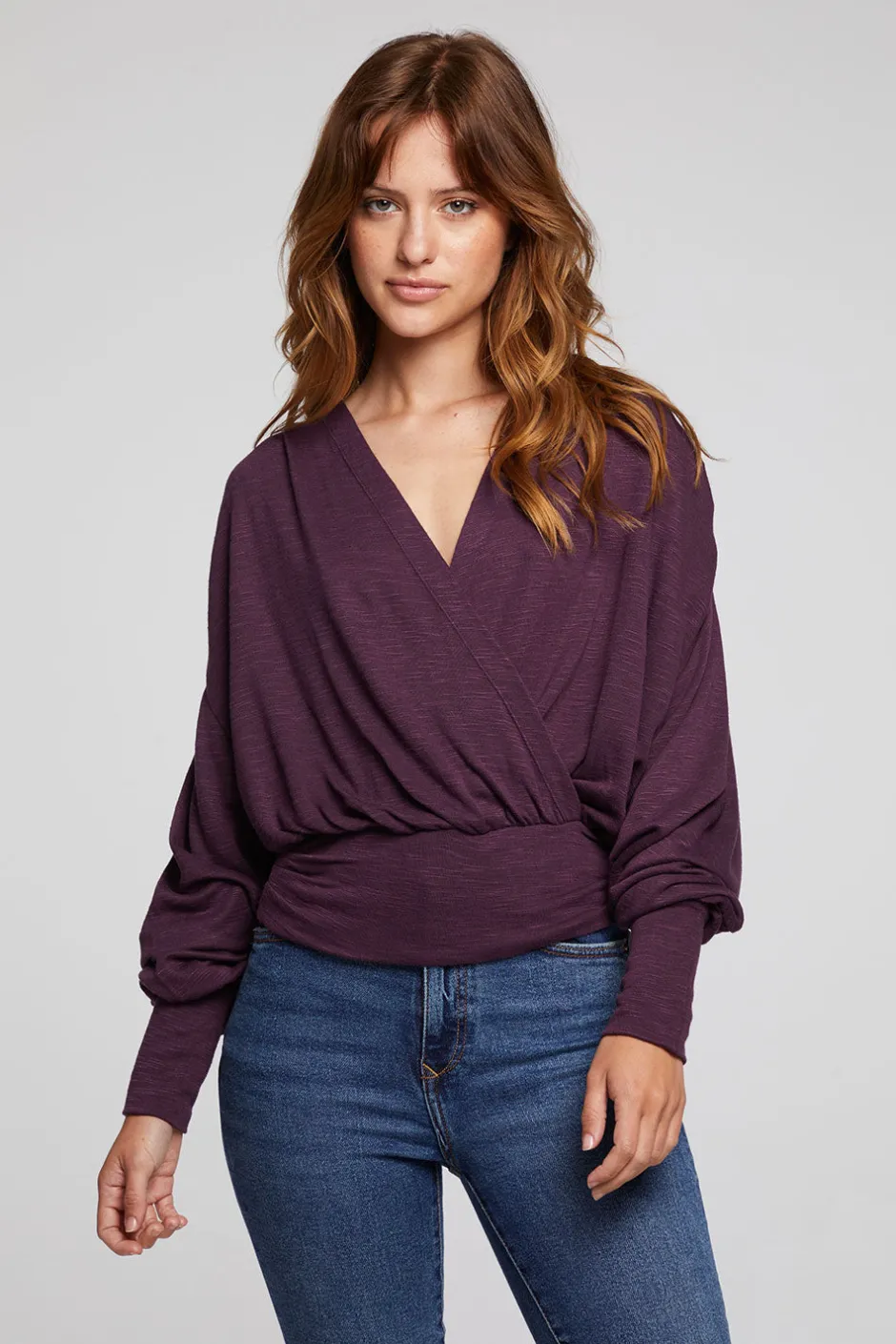 Women Chaser Brand City Plum Perfect Blouse