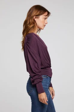 Women Chaser Brand City Plum Perfect Blouse