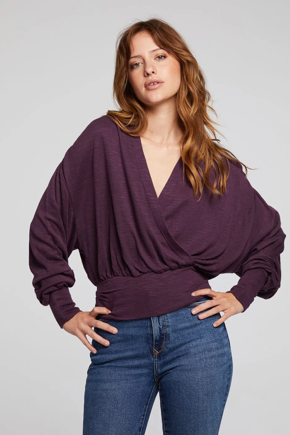 Women Chaser Brand City Plum Perfect Blouse