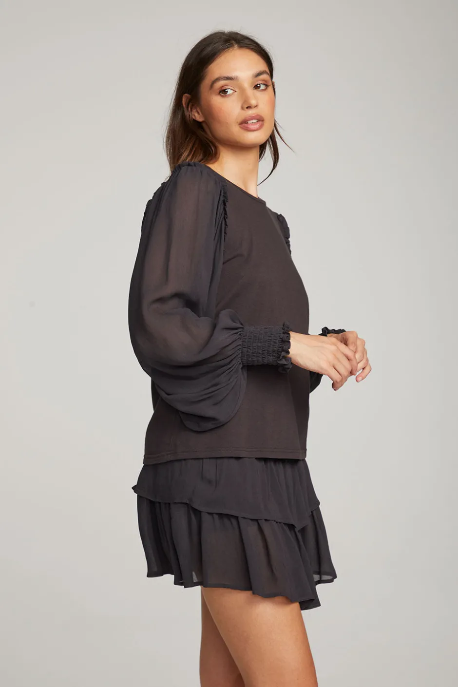 Women Chaser Brand Clyde Licorice Blouse