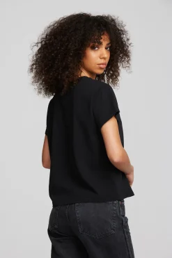 Women Chaser Brand Coast Cotton Jersey Oversized Crew Neck Tee