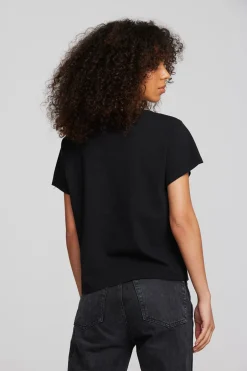 Women Chaser Brand Coast Cotton Jersey Oversized Crew Neck Tee