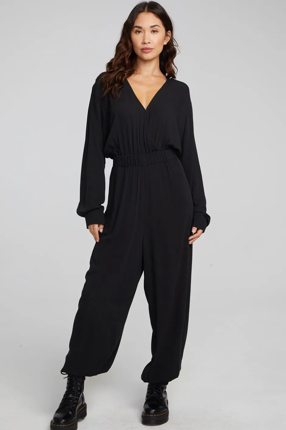 Women Chaser Brand Colette Shadow Black Jumpsuit