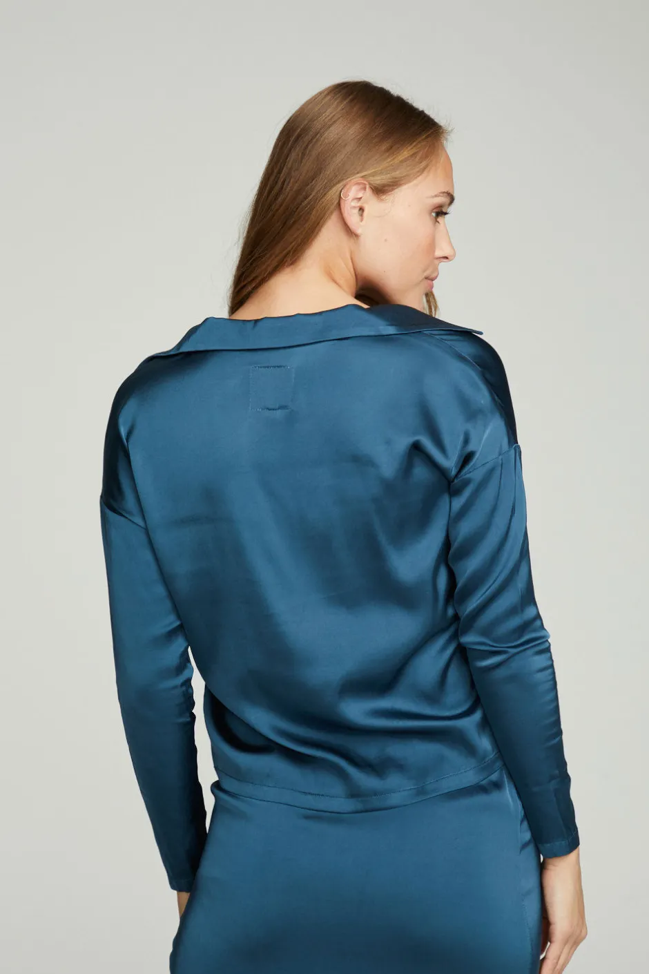 Women Chaser Brand Collared Half Placket Dolman