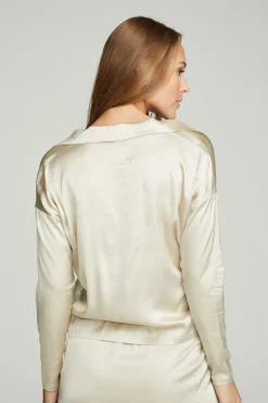 Women Chaser Brand Collared Half Placket Dolman