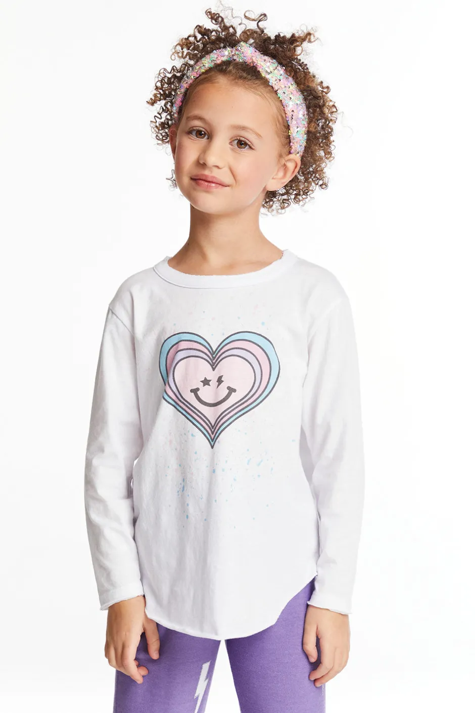 Kids Chaser Brand Colorful Heart Girls Long Sleeve