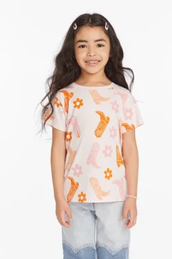 Kids Chaser Brand Cowgirl Boots Girls Tee