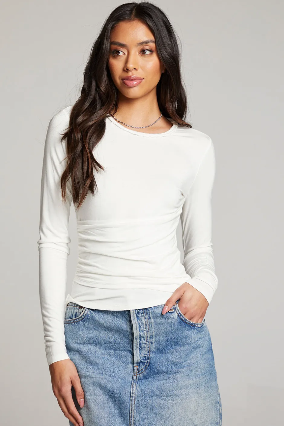 Women Chaser Brand Crime White Long Sleeve