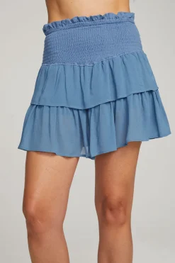 Women Chaser Brand Cruz Vintage Blue Mini Skirt