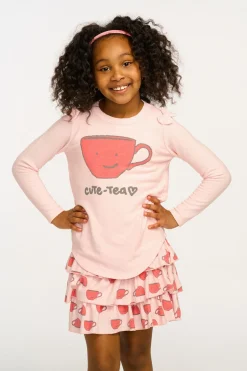 Kids Chaser Brand Cute Tea Long Sleeve Tee