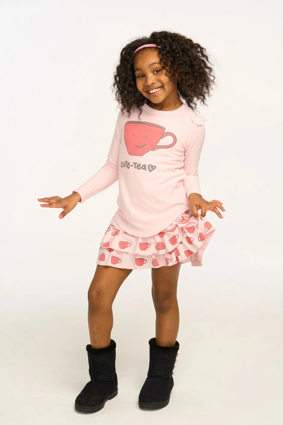 Kids Chaser Brand Cute Tea Long Sleeve Tee