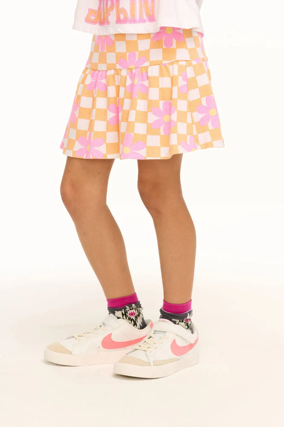 Kids Chaser Brand Daisy Check Skirt