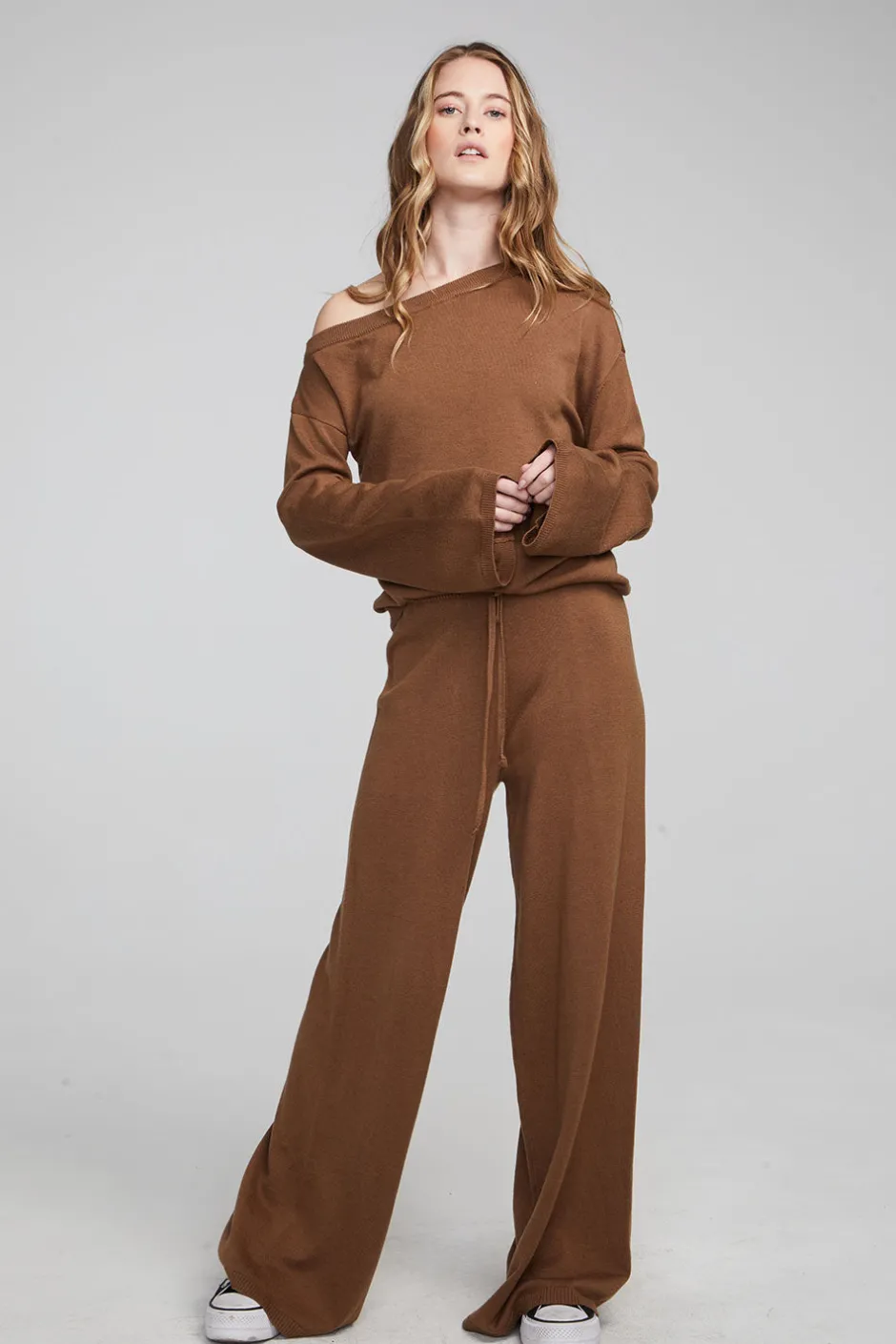 Women Chaser Brand Dani Deep Taupe Long Sleeve
