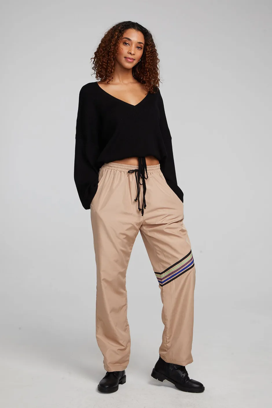 Women Chaser Brand Diamond Shadow Black Long Sleeve