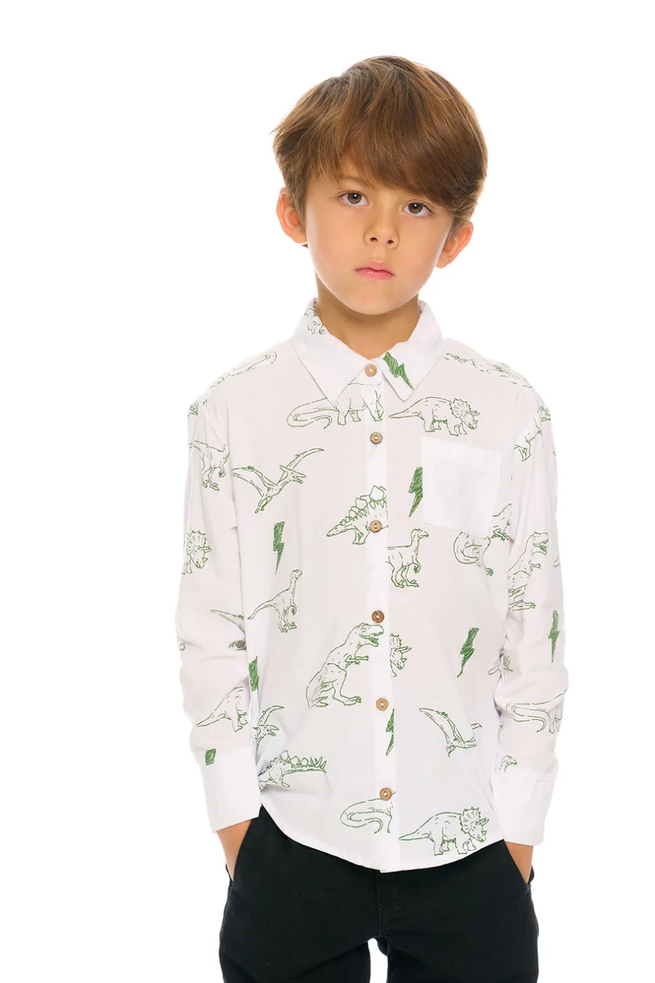 Kids/BOY Chaser Brand Dino Button Down