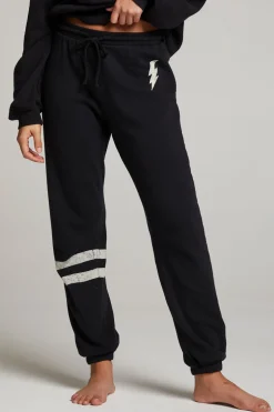 Women Chaser Brand Distressed Bolt Sweatpant