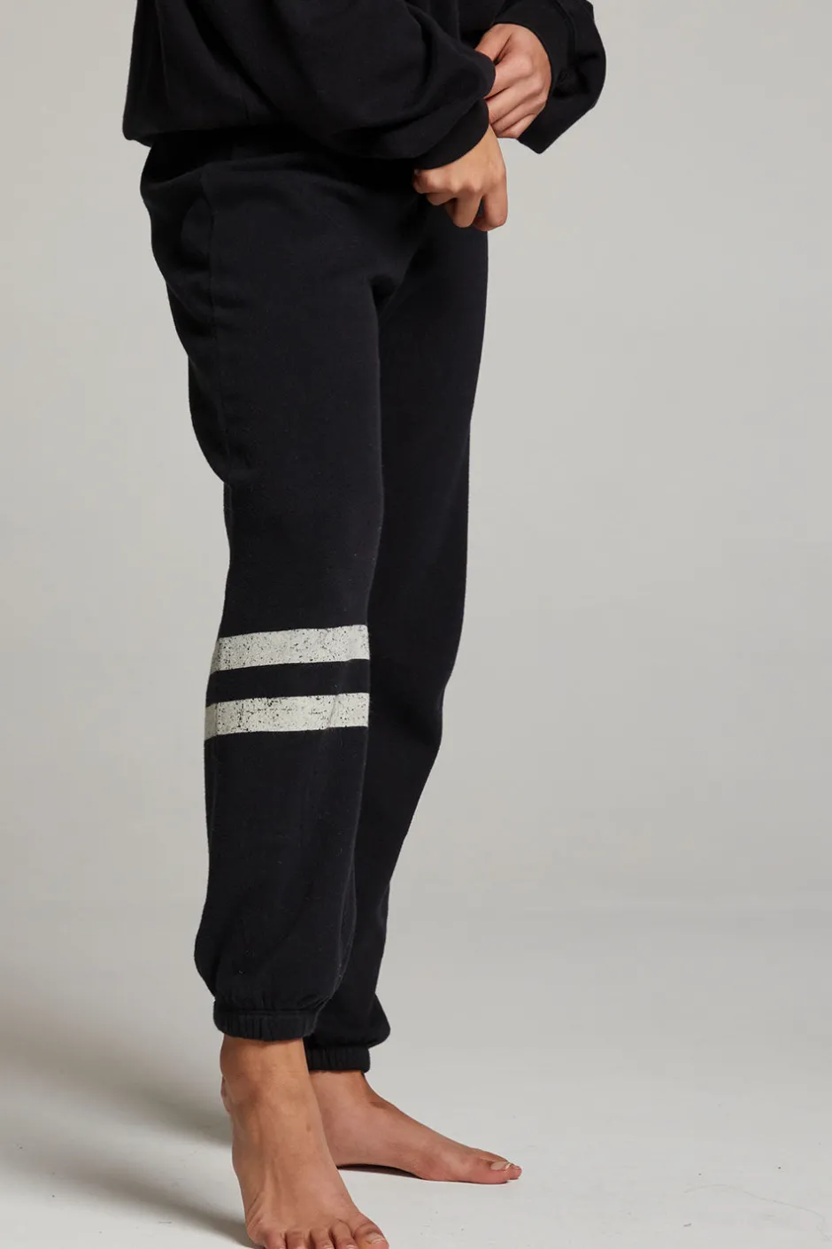 Women Chaser Brand Distressed Bolt Sweatpant