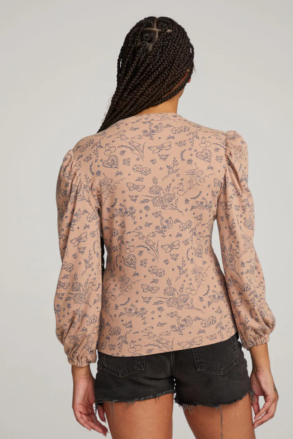 Women Chaser Brand Ditsy Print Long Sleeve