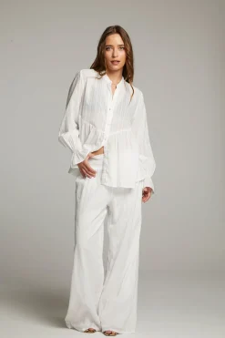 Women Chaser Brand Dolphin White Button Down