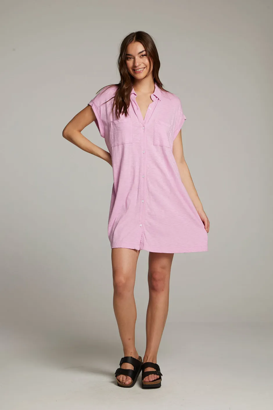 Women Chaser Brand Downtown Pastel Lavender Mini Dress