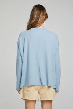 Women Chaser Brand Electric Button Down - Faded Denim