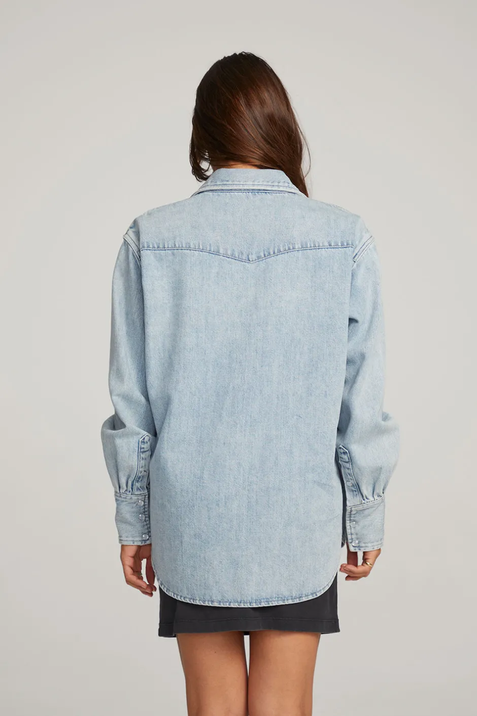 Women Chaser Brand Elk Classic Blue Button Down