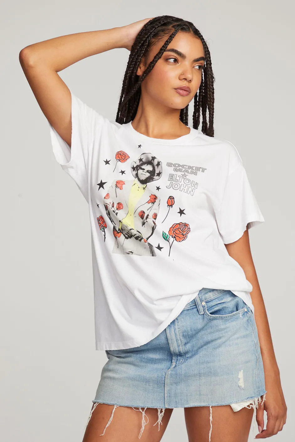 Women Chaser Brand Elton John Rocket Man Tee