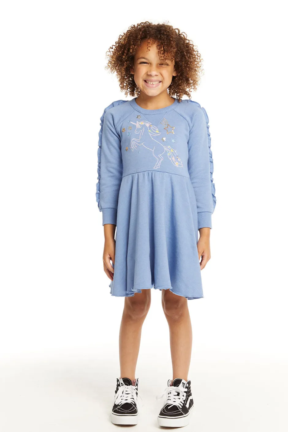 Kids Chaser Brand Embroidery Unicorn Dress