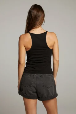 Women Chaser Brand Emma Black Tank Top