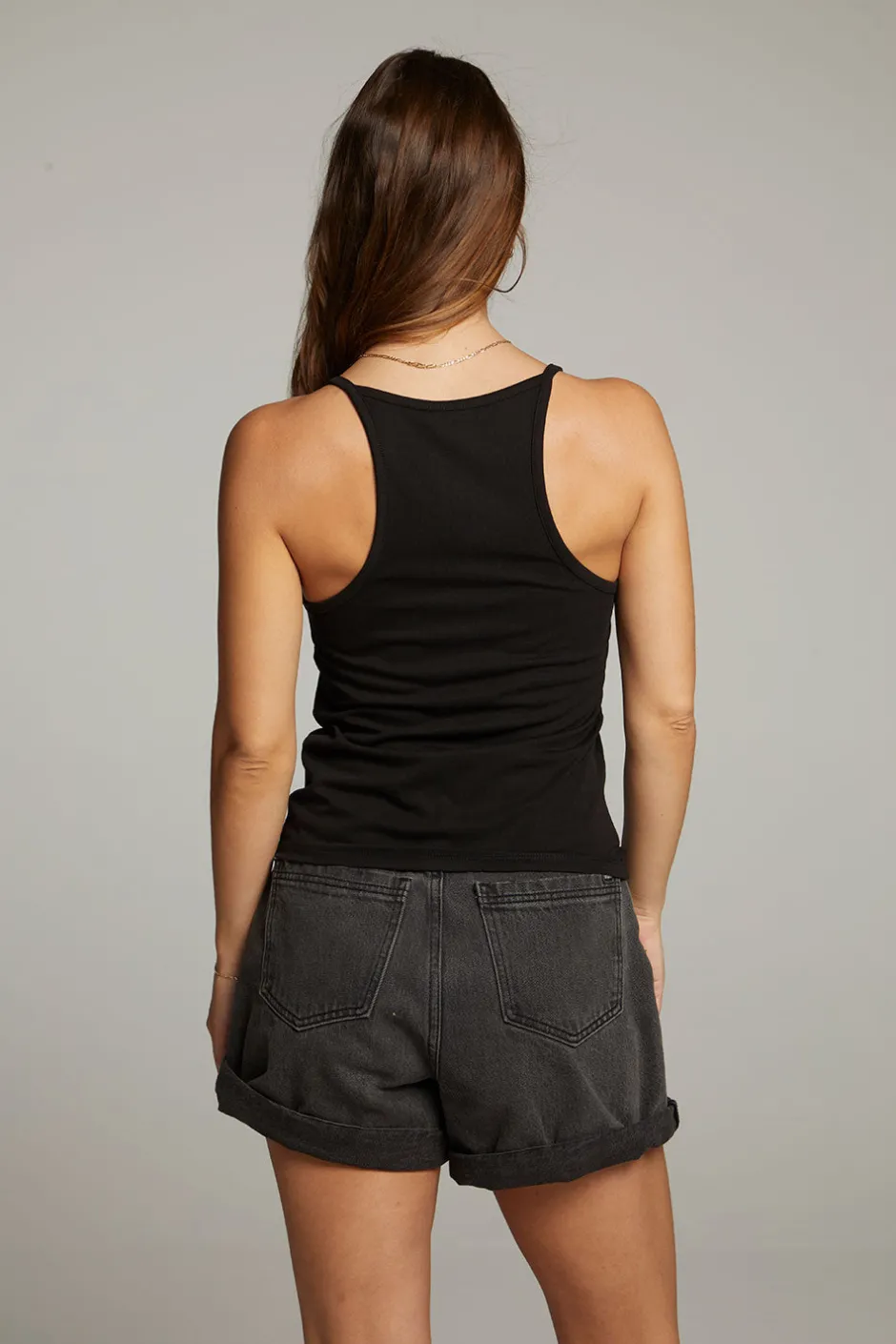 Women Chaser Brand Emma Black Tank Top