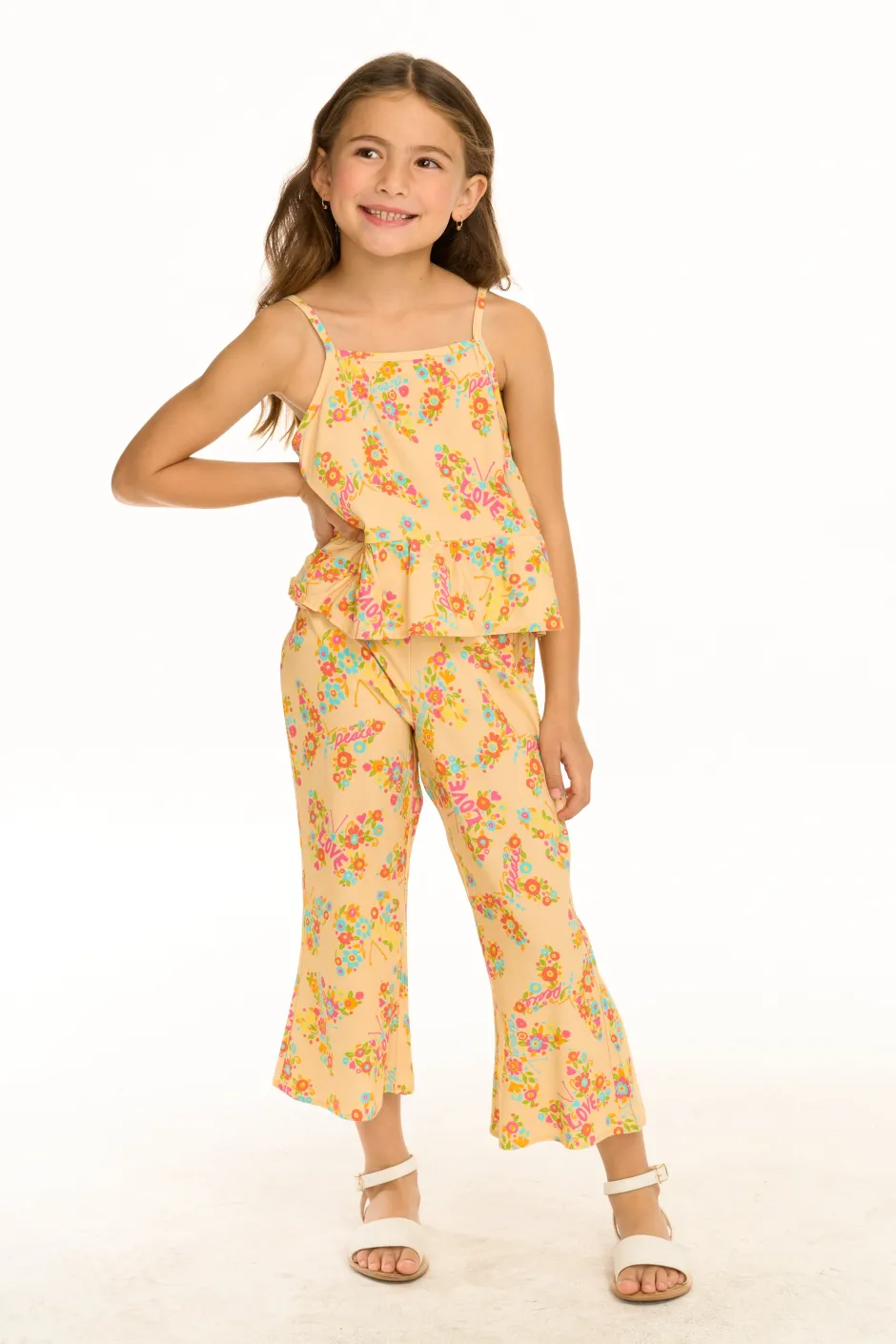 Kids Chaser Brand Emma Summer Of Love Print Trousers