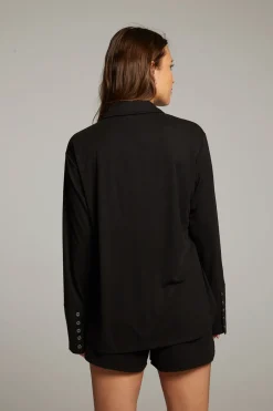 Women Chaser Brand Ethan Black Button Up