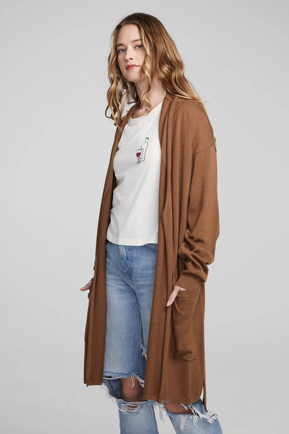 Women Chaser Brand Eve Deep Taupe Sweater