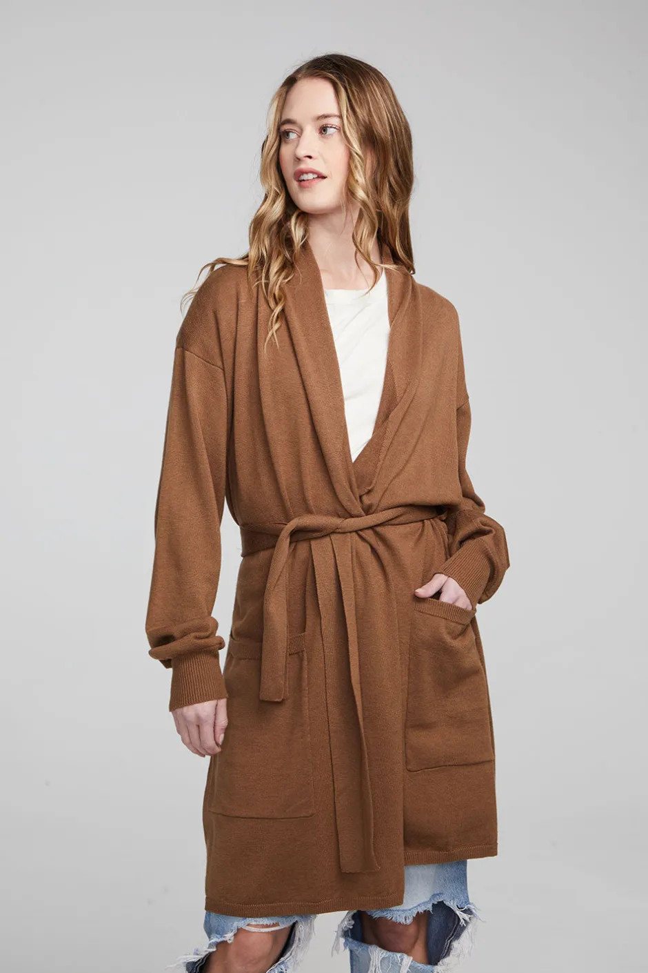 Women Chaser Brand Eve Deep Taupe Sweater