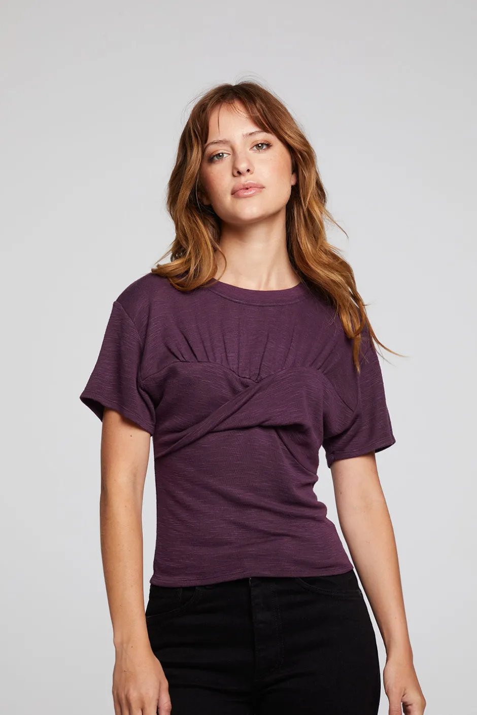 Women Chaser Brand Evelynn Plum Perfect Tee