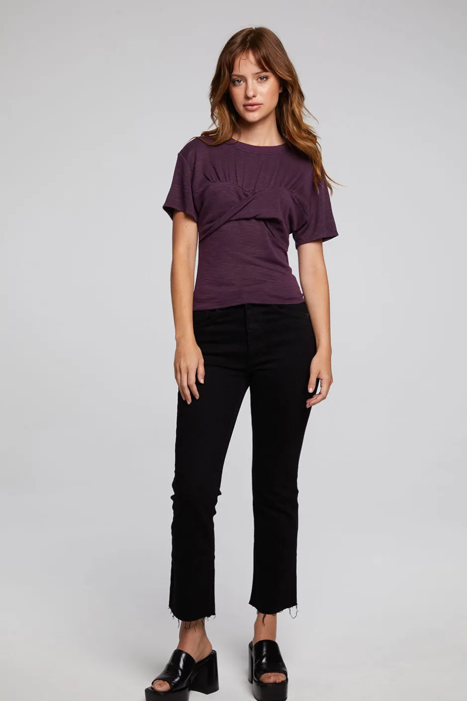 Women Chaser Brand Evelynn Plum Perfect Tee