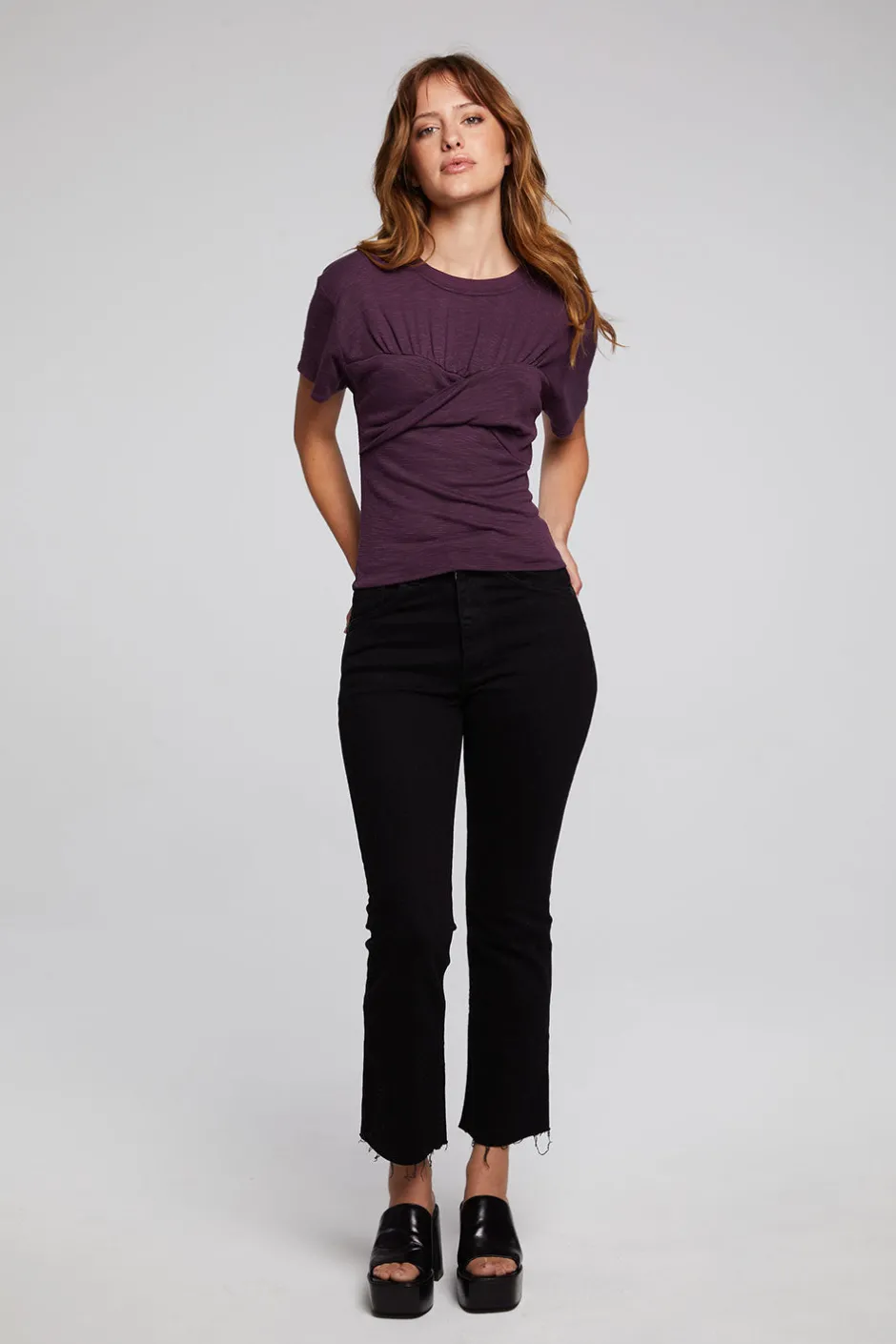 Women Chaser Brand Evelynn Plum Perfect Tee