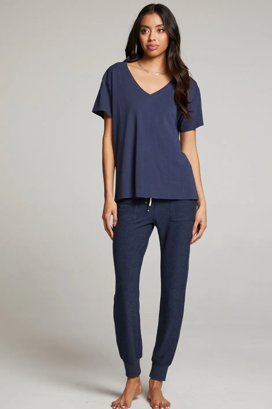 Women Chaser Brand Everyday Essential Canopy V Neck Tee