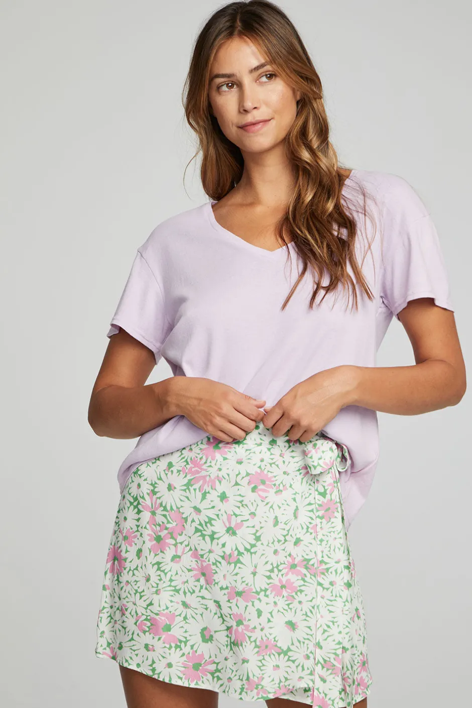 Women Chaser Brand Everyday Essential V Neck Tee