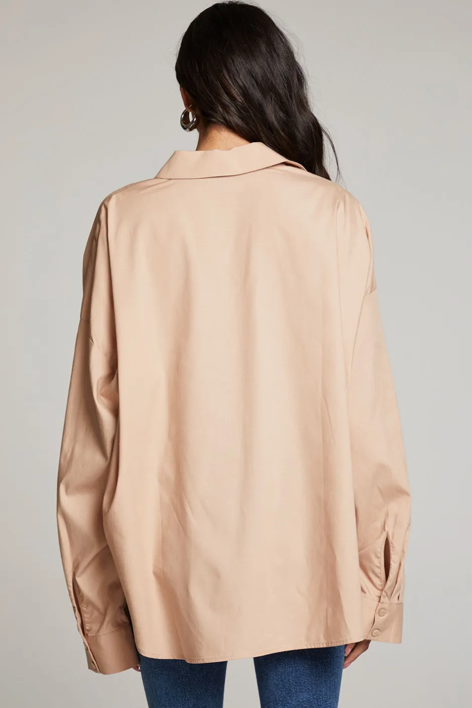 Women Chaser Brand Ezra Warm Taupe Button Up