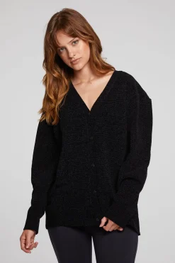 Women Chaser Brand Fairfax Licorice Cardigan