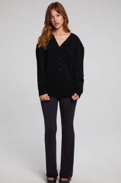 Women Chaser Brand Fairfax Licorice Cardigan